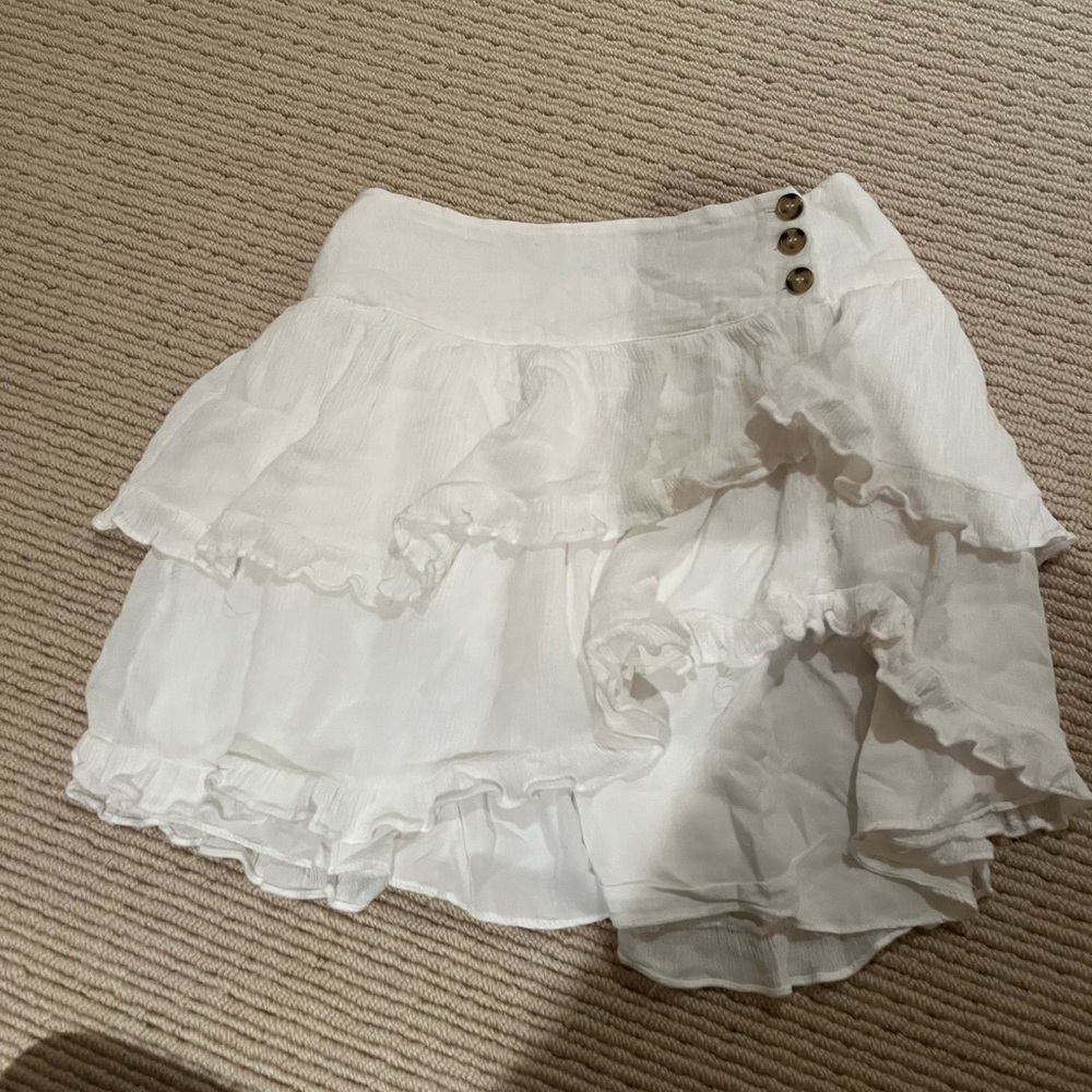 White Ruffle Skirt